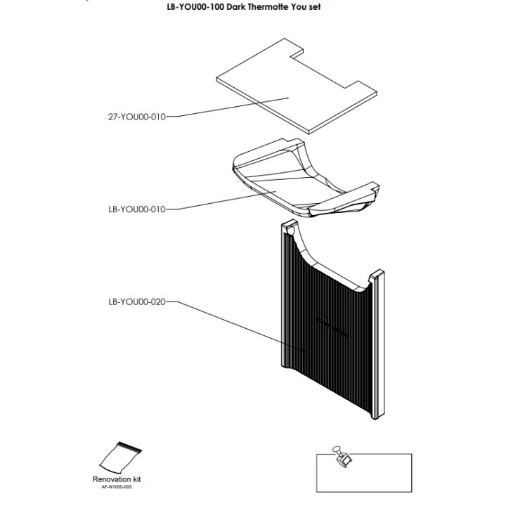 THERMOTTES DARK KIT COMPLET pour Poêle à bois Nordpeis - Réf LB-YOU00-100