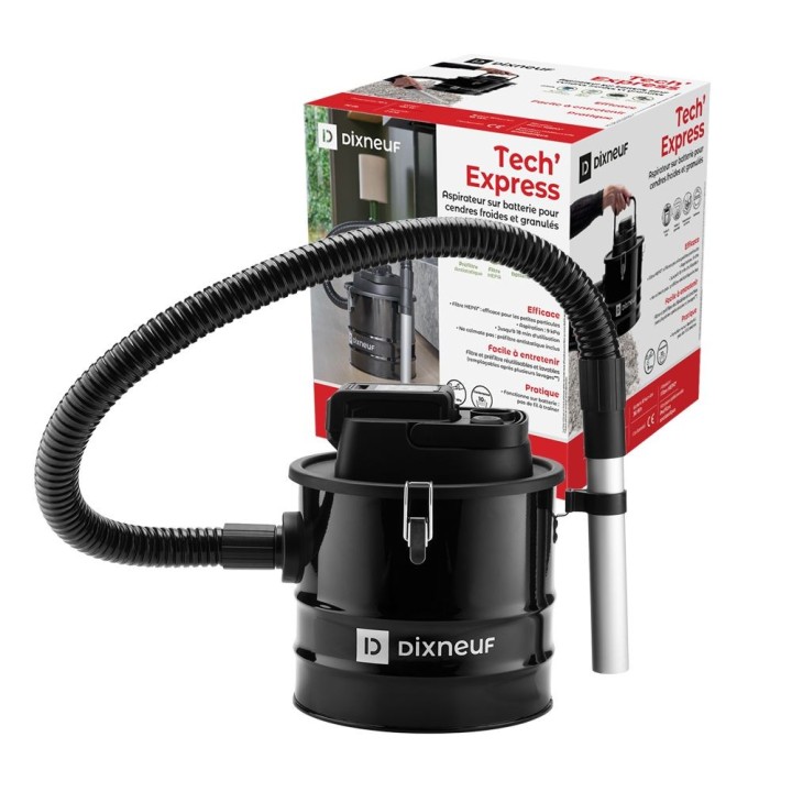ASPIRATEUR A CENDRES SUR BATTERIE TECH'EXPRESS pour Dixneuf - Réf 042.AAC7