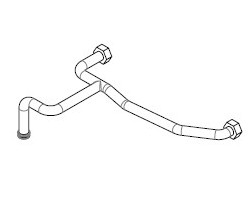 Tube de circulation de chaudière pour Poêle à granulés Mcz - Réf 41502004500