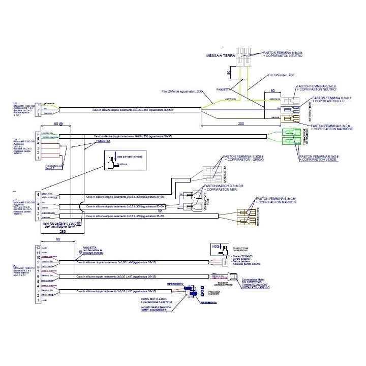 Câblage complet pour Poêle à granulés Mcz - Réf 41451304200