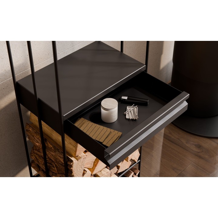 Porte-bûches « LOFT » 120x40x25 cm pour Cook King - Réf 333250