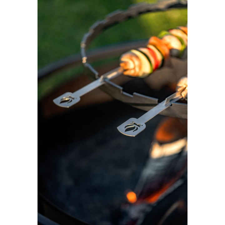 Brochette en acier inoxydable de 65 cm pour barbecue "BANDITO" et "MONTANA X" pour Cook King - Réf 121225