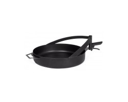 Poêle acier naturel 50cm avec poignée pour le foyer «BANDITO» et «MONTANA X» pour Cook King - Réf 121206