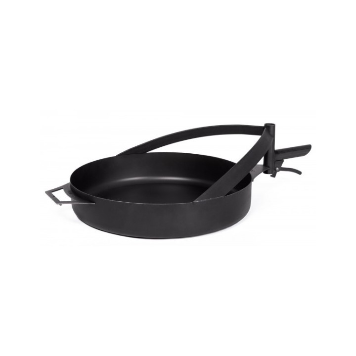 Poêle acier naturel 50cm avec poignée pour le foyer «BANDITO» et «MONTANA X» pour Cook King - Réf 121206