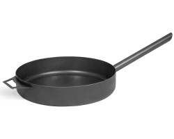 Poêle acier naturel 50cm avec longue poignée pour Cook King - Réf 121202