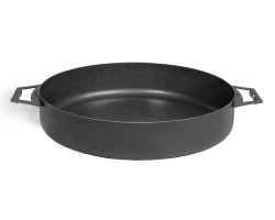 Poêle acier naturel 50cm à deux poignées pour Cook King - Réf 121201
