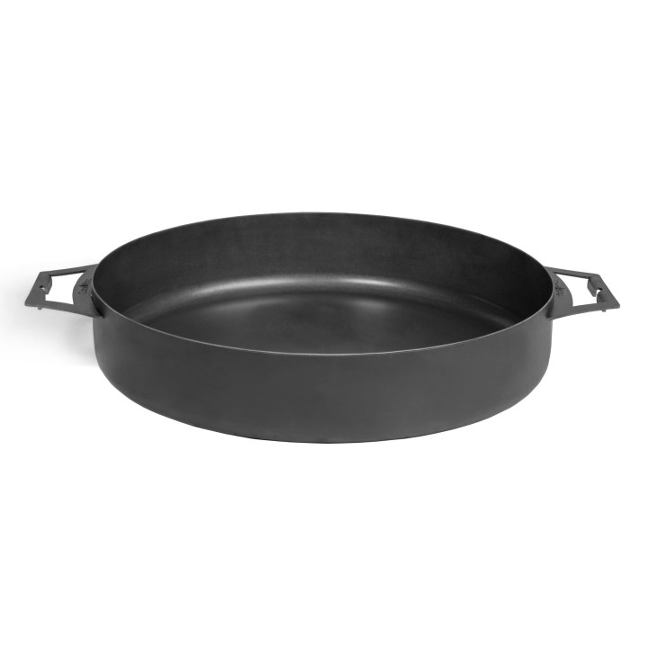 Poêle acier naturel 50cm à deux poignées pour Cook King - Réf 121201