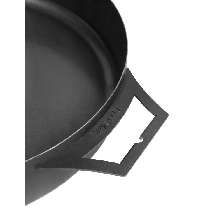 Poêle acier naturel 50cm à deux poignées pour Cook King - Réf 121201