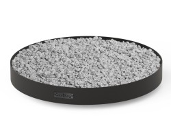 Base ronde pour Brasero avec pierres décoratives 80 cm – version mobile avec roulettes avec frein pour Cook King - Réf 111051