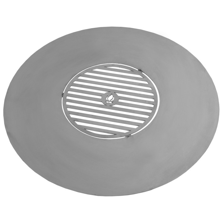 Plaque en acier inox pour Brasero 82 cm avec une grille 37 cm pour Cook King - Réf 222405