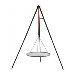 Barbecue Grille de Cuisson suspendu sur Trépied 160 cm – grille en acier 60 cm - Réf 111821