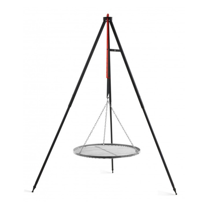 Barbecue Grille de Cuisson suspendu sur Trépied 160 cm – grille en acier 60 cm pour Cook King - Réf 111821
