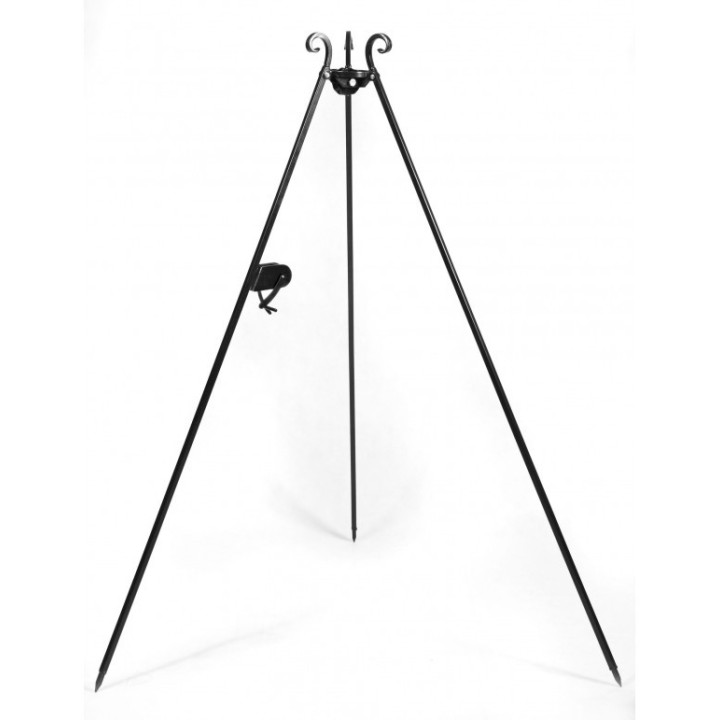 Gril trépied de 180 cm avec treuil et grille en acier inoxydable de 80 cm pour Cook King - Réf 111359