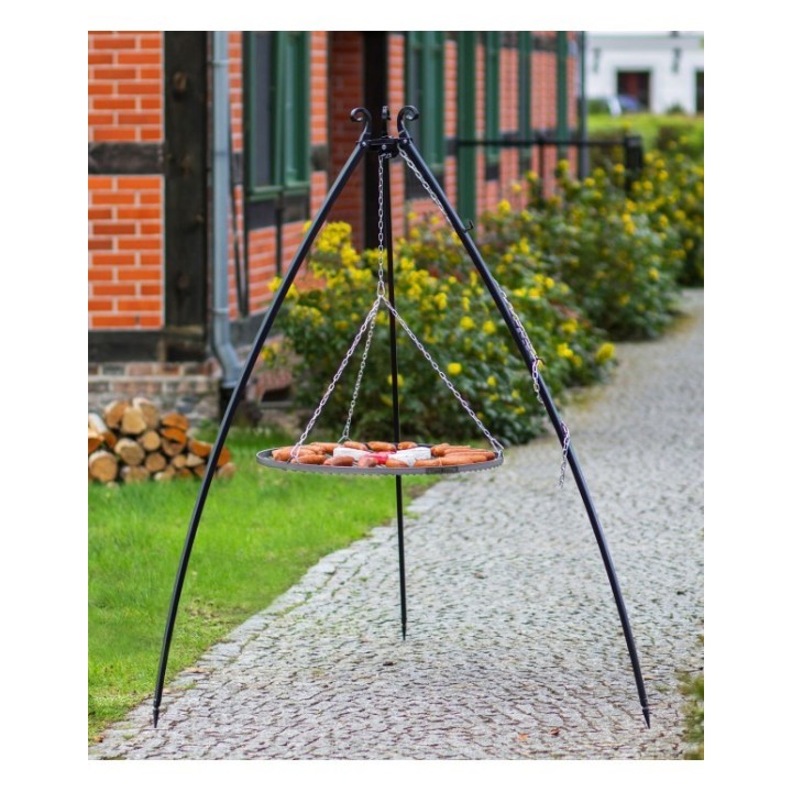 Barbecue Grille de Cuisson suspendu sur Trépied 200 cm – en acier 70 cm pour Cook King - Réf 22008