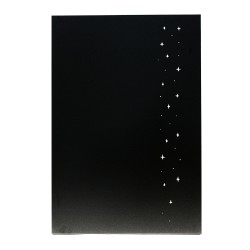 Protection murale déco étoiles acier noir isolant à base de silicate STELLA - Réf 560100