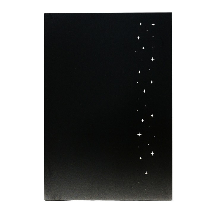 Protection murale déco étoiles acier noir isolant à base de silicate STELLA - Réf 560100