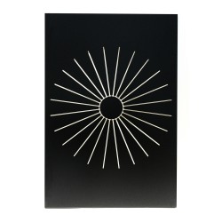 Protection murale déco SOLEIL acier noir isolant à base de silicate SOLEIL - Réf 560102