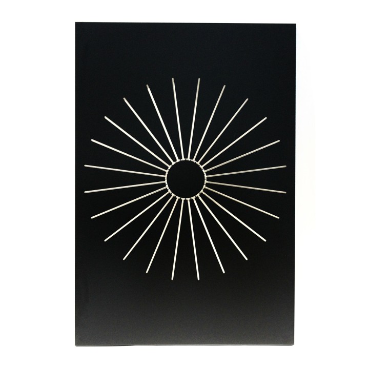 Protection murale déco SOLEIL acier noir isolant à base de silicate SOLEIL - Réf 560102