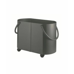 Porte buches à roulettes anthracite ALSEPHINA - Réf 5660604