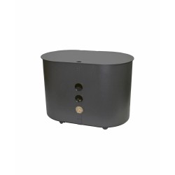 Coffre à pellet à roulettes anthracite ALPHARD - Réf 5660504N