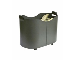 Panier à buches à roulettes anthracite CASTOR - Réf 5660504D