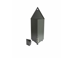 Coffre à pellet à roulettes avec pelle anthracite MIRA - Réf 5660157H65