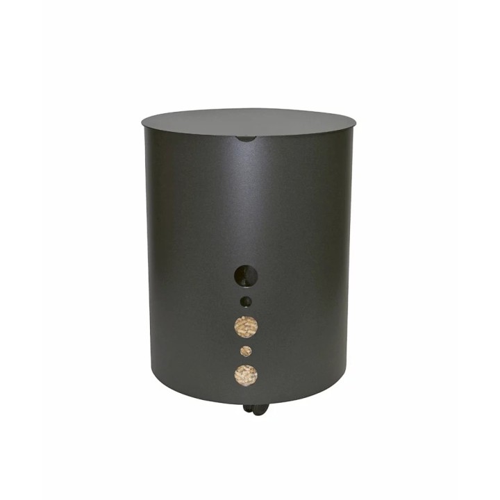 Coffre à pellet à roulettes anthracite ADHARA - Réf 5660154