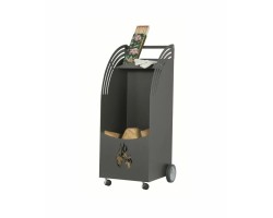 Porte bûche à roulettes anthracite CANOPUS - Réf 5660102