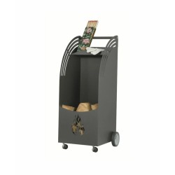 Porte bûche à roulettes anthracite CANOPUS - Réf 5660102