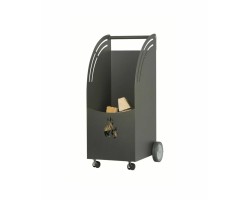 Porte bûche à roulettes anthracite OKDA - Réf 5660101