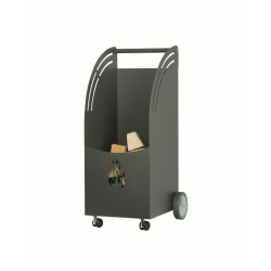 Porte bûche à roulettes anthracite OKDA - Réf 5660101