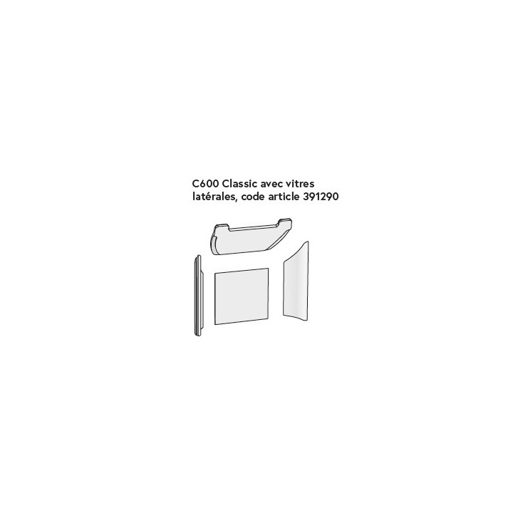 KIT VERMICULITE C-600 CLASSIC AVEC VITRES LATERALES pour Insert Contura - Réf 391290