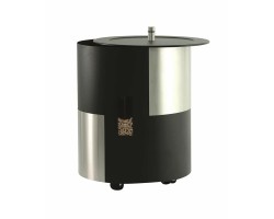 Coffre à pellet à roulettes noir DANA - Réf 5650153G