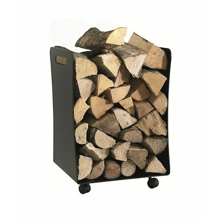 Porte bûche à roulettes noir PELAG - Réf 5650150