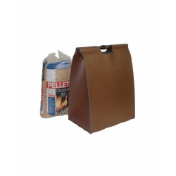 Sac à pellet en cuir marron GIENA - Réf 5650047M