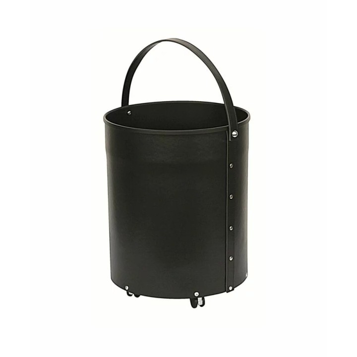 Panier à bois en cuir noir TALITA - Réf 5650040N