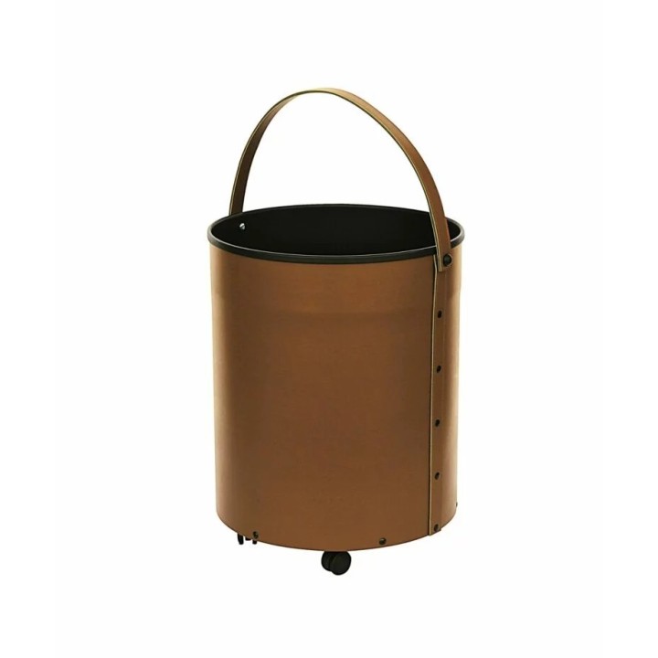 Panier à bois en cuir marron TALITA - Réf 5650040M