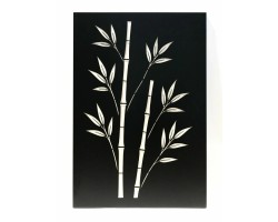 Protection murale déco BAMBOU acier noir isolant à base de silicate ENIF - Réf 560108