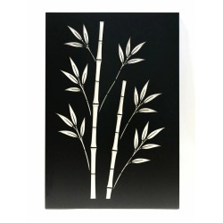 Protection murale déco BAMBOU acier noir isolant à base de silicate ENIF - Réf 560108