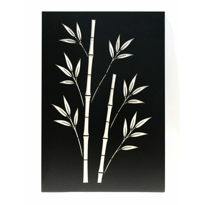 Protection murale déco BAMBOU acier noir isolant à base de silicate ENIF - Réf 560108