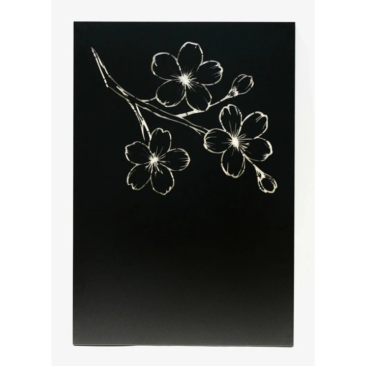 Protection murale déco FLEURS DE CERISIER acier noir isolant à base de silicate SABIK - Réf 560107