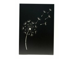 Protection murale déco FLEUR DE PISSENLIT acier noir isolant à base de silicate RANA - Réf 560106