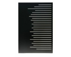 Protection murale déco TRAITS HORIZONTAUX acier noir isolant à base de silicate IZAR - Réf 560105
