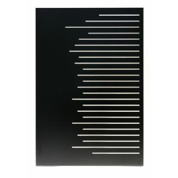 Protection murale déco TRAITS HORIZONTAUX acier noir isolant à base de silicate IZAR - Réf 560105