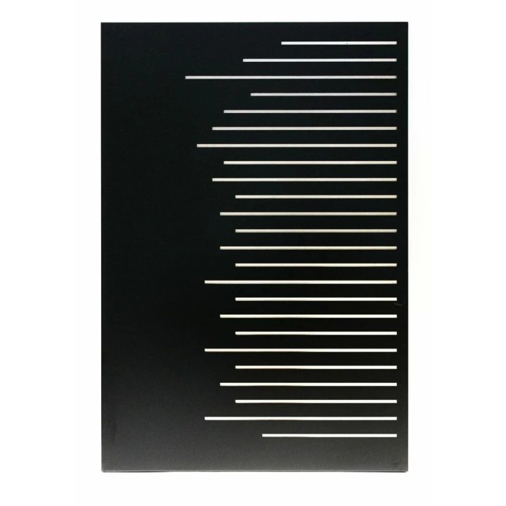 Protection murale déco TRAITS HORIZONTAUX acier noir isolant à base de silicate IZAR - Réf 560105