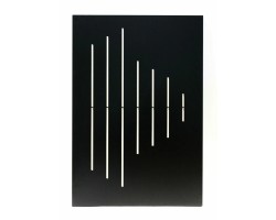 Protection murale TRAITS VERTICAUX déco acier noir isolant à base de silicate MIZAR - Réf 560104