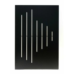 Protection murale TRAITS VERTICAUX déco acier noir isolant à base de silicate MIZAR - Réf 560104
