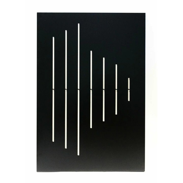 Protection murale TRAITS VERTICAUX déco acier noir isolant à base de silicate MIZAR - Réf 560104