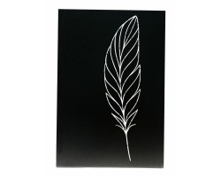 Protection murale déco PLUME acier noir isolant à base de silicate VEGA - Réf 560103