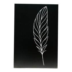 Protection murale déco PLUME acier noir isolant à base de silicate VEGA - Réf 560103
